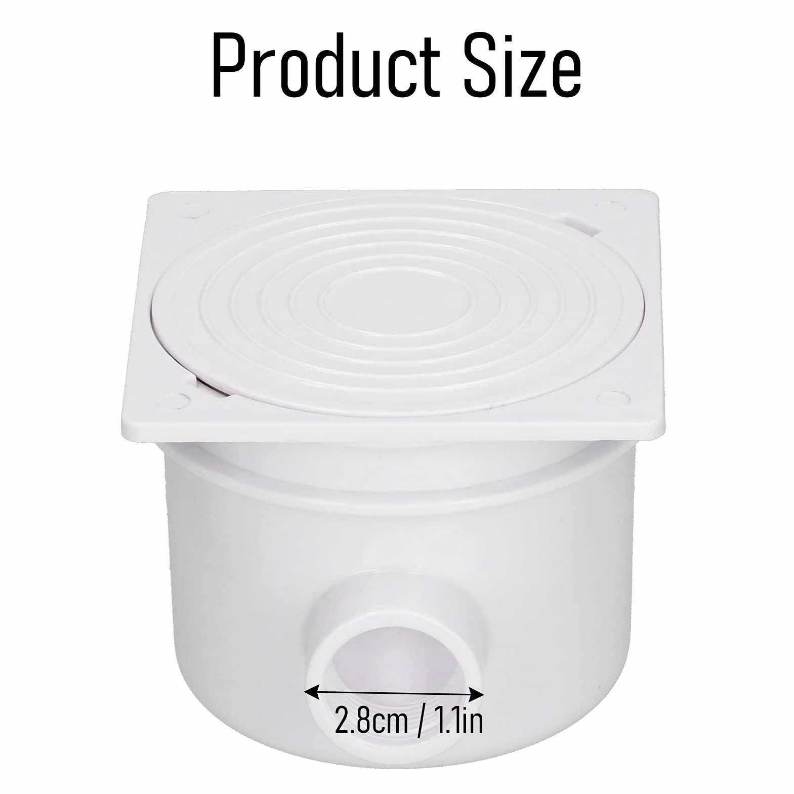 DEWIN Caja de Conexiones A Prueba de Agua, Caja de Conexiones de Luz Subacuática Blanca Caja de Conexión de Cable de Piscina A Prueba de Polvo