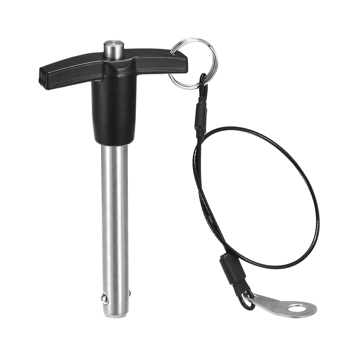 QUARKZMAN T Mango Bloqueo Pasadores, 25/64" Pasador Diámetro 2-23/64" Uso Longitud Inoxidable Acero Empuje-Botón Rápida Liberación Pasador con Cordón Cable (10mm-60mm)