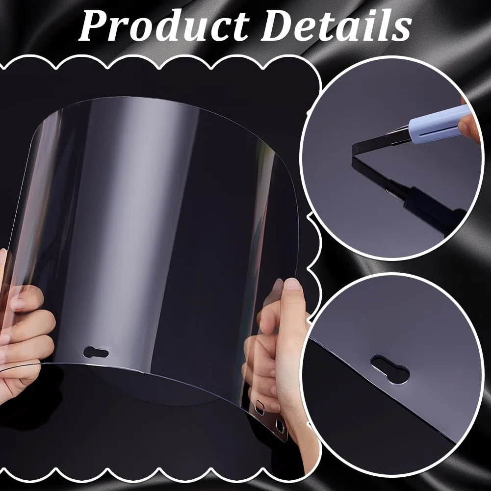 PH PandaHall 6 viseras de repuesto transparentes de PET de 39 x 19,7 cm, viseras de seguridad transparentes para trabajadores sanitarios, rectificado, soldadura, forja, corte, 0,8 mm de grosor