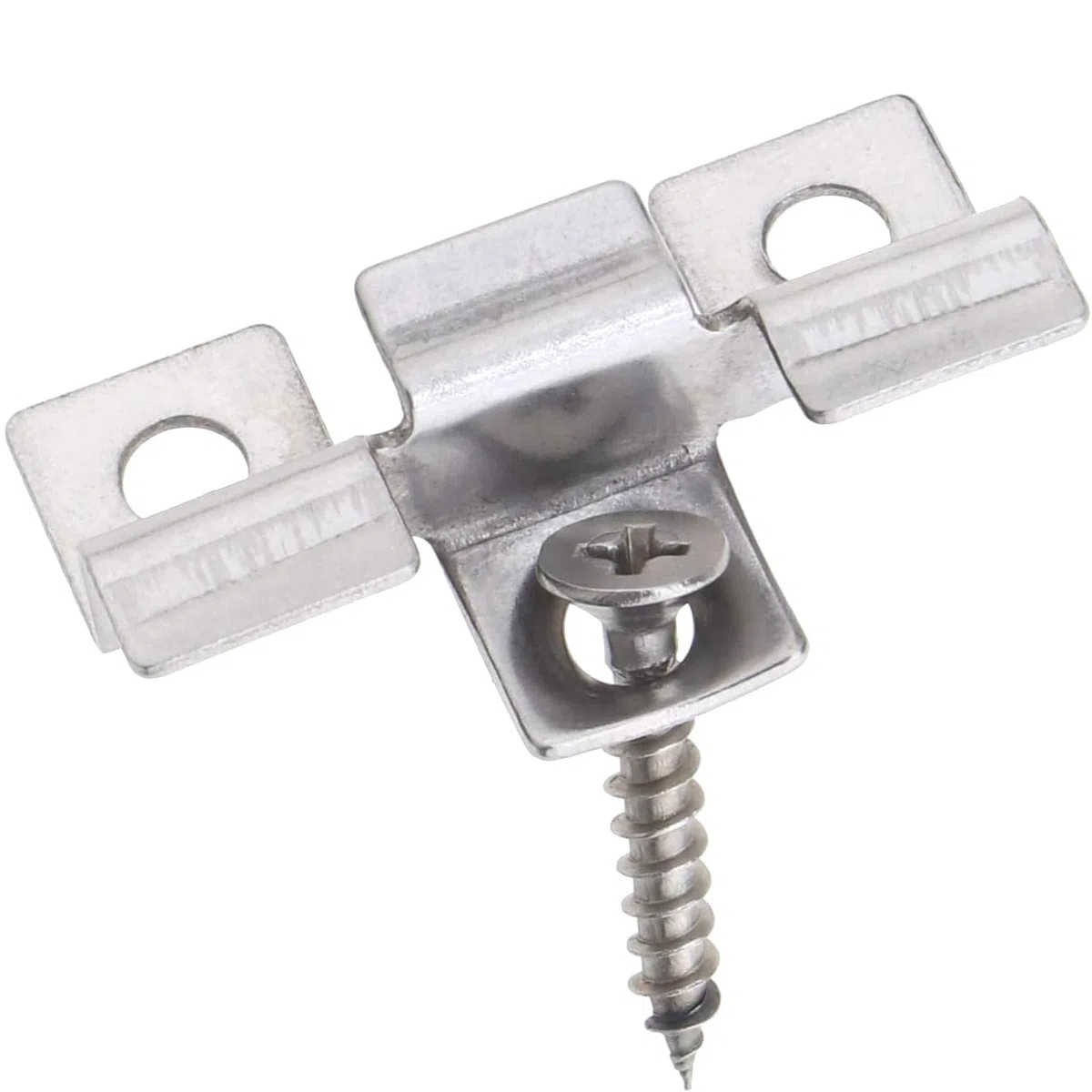 100pcs placa sándwich de placa compuesta de acero inoxidable placa intercalada Junta oculta placa de fijación clip W / 100x Grupo de tornillos autopropulsados 10mm