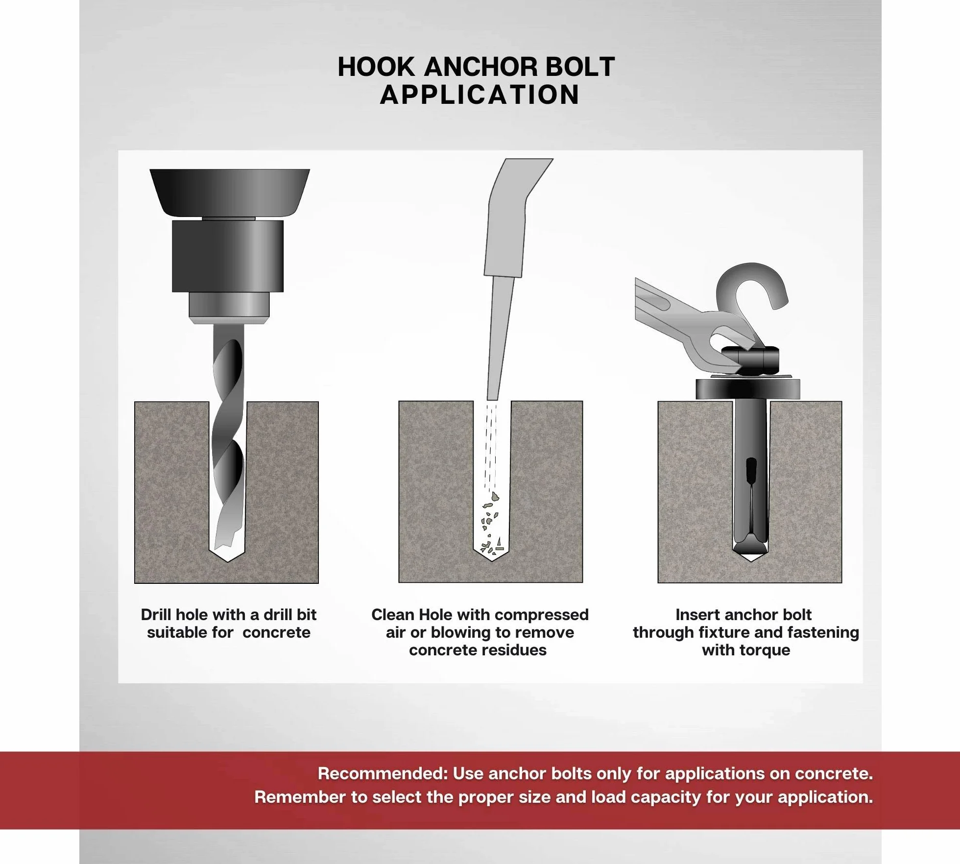 DOJA Industrial | Tacos Anclaje Metalico de Expansion con Gancho | M10x70 | PACK 10 | Tacos hormigon, pared, chapas metalicas | Espiches de pared, Tornillo expansivo, Espirros anclaje, inviolables