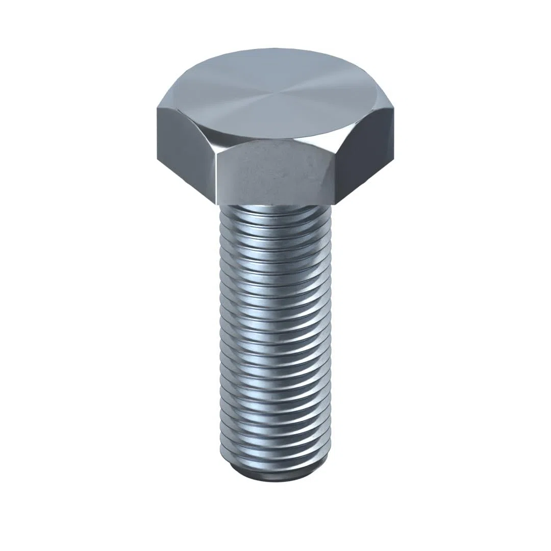 Tornillos de cabeza hexagonal M8 (8 mm x 100 mm), pernos hexagonales totalmente roscados, acero de alta resistencia, grado 8.8, zinc DIN 933 (paquete de 20)
