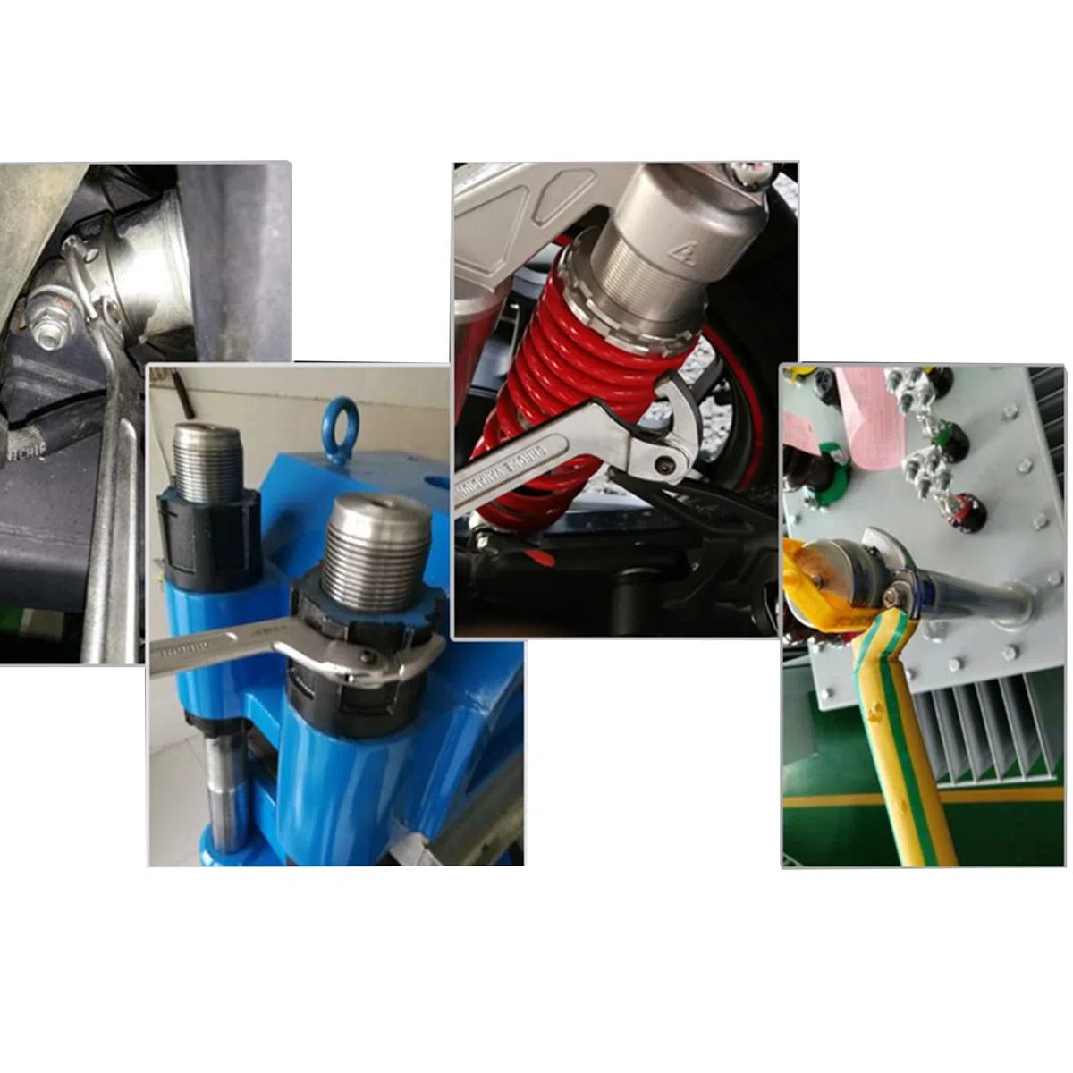 Llave De Gancho C Llave Inglesa Métrica Ajustable De Acero Cromado Vanadio Con Cabeza Redonda De 19-51 Mm Para Quitar Tuercas De Amortiguadores, Contadores De Agua, Maquinaria Y Equipos (1 Pezzo)