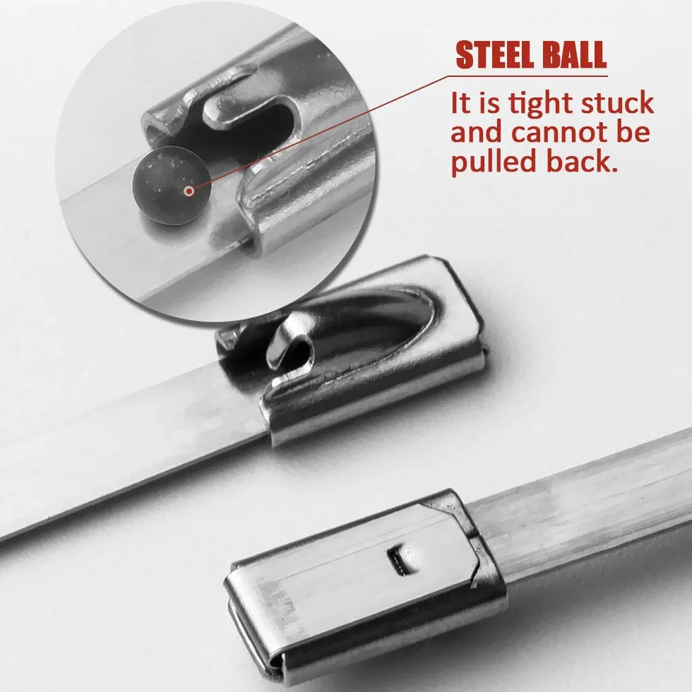 Bridas Metálicas Grandes 500 x 7.9 mm, Brida de Acero Inoxidable Abrazadera Metálica para Tubos - Resistencia a la Tracción 120 Kg | 30 Piezas Plateadas