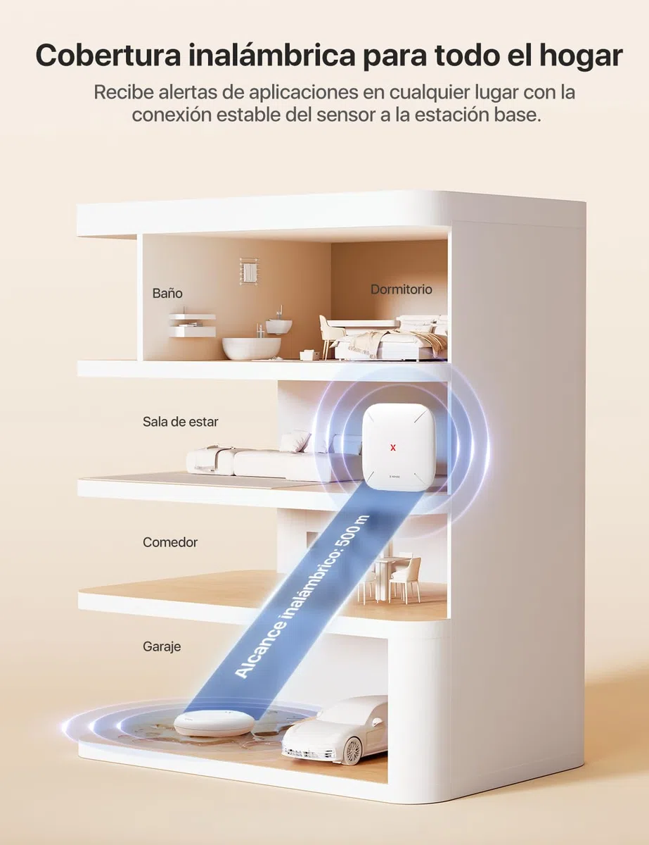 Sensor de Agua Wi-Fi X-Sense; Detector Inteligente de Fugas de Agua con alertas de App, IP67 Resistente al Agua, Detector inalámbrico para Cocina, baño, sótano, SWS0A (1 Unidad)
