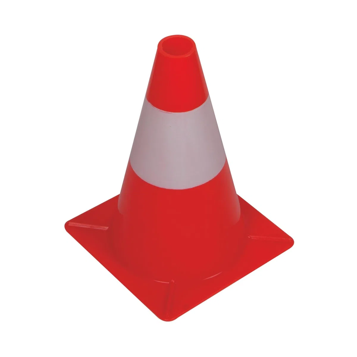 Perel Cono de señalización, para la delimitación de áreas, rojo/blanco, uso recreativo, 30 cm