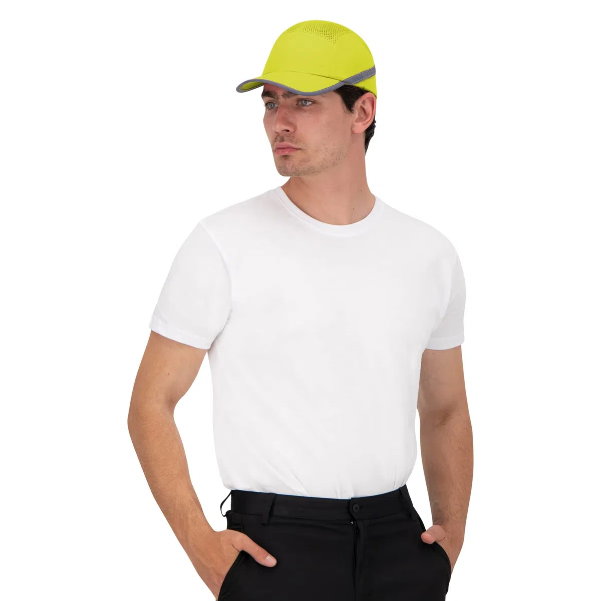 BWOLF TRIVOR Gorra Seguridad Trabajo Casco Obra Casco Seguridad con Carcasa ABS EN 812, Tira Reflectante