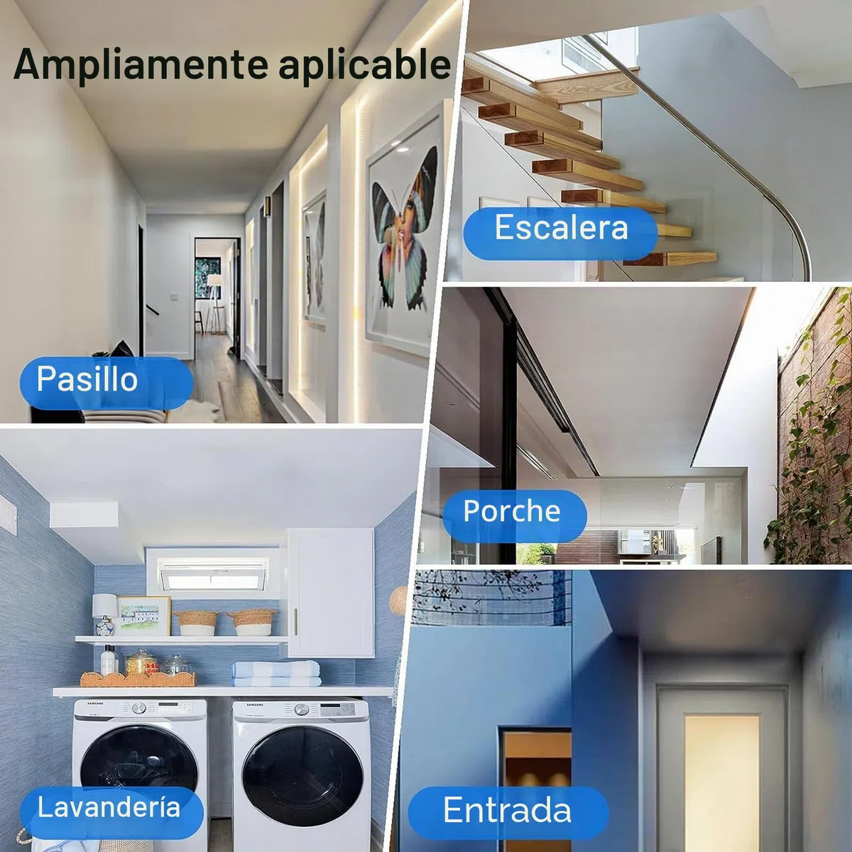 Sensor de movimiento Smart, WiFi sensor de movimiento PIR infrarrojo para sistema de alarma, detector de sensor de contacto con monitor remoto de la app, notificación de alerta, compatible Alexa. 2PCS