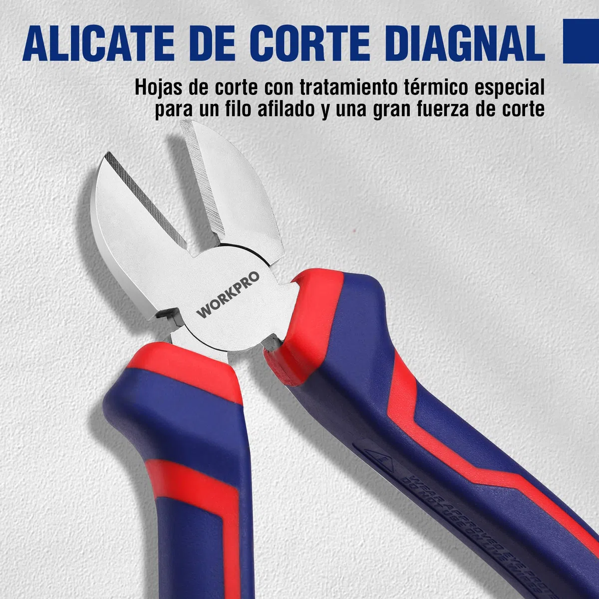 WORKPRO Juego de Alicates, Alicates Profesionales 3 Piezas, Alicate de Punta Larga de 160mm, Alicate de Corte Diagonal de 160 mm, Alicate Combinado de 180 mm
