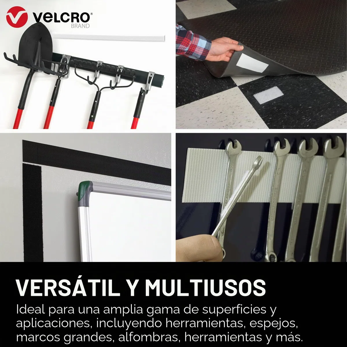 VELCRO Brand Cinta adhesiva extra fuerte 50mm x 1m Blanco