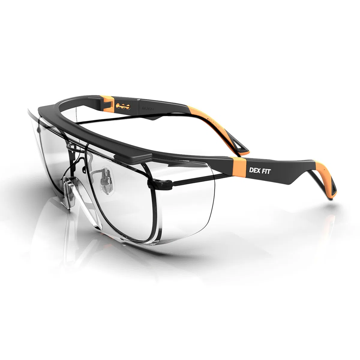 DEX FIT SG210 OTG Gafas de protección superpuestas, protección de ojos Z87, resistentes a los arañazos y antivaho, ajustables para mujeres y hombres, protección UV