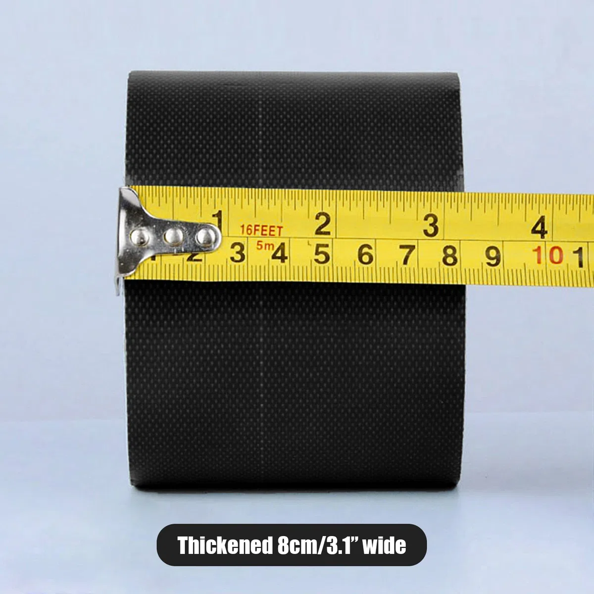 Cinta adhesiva de reparación impermeable, 8 cm x 5 m, autoadhesiva, reparación para camiones, sombrilla, tienda (negro)