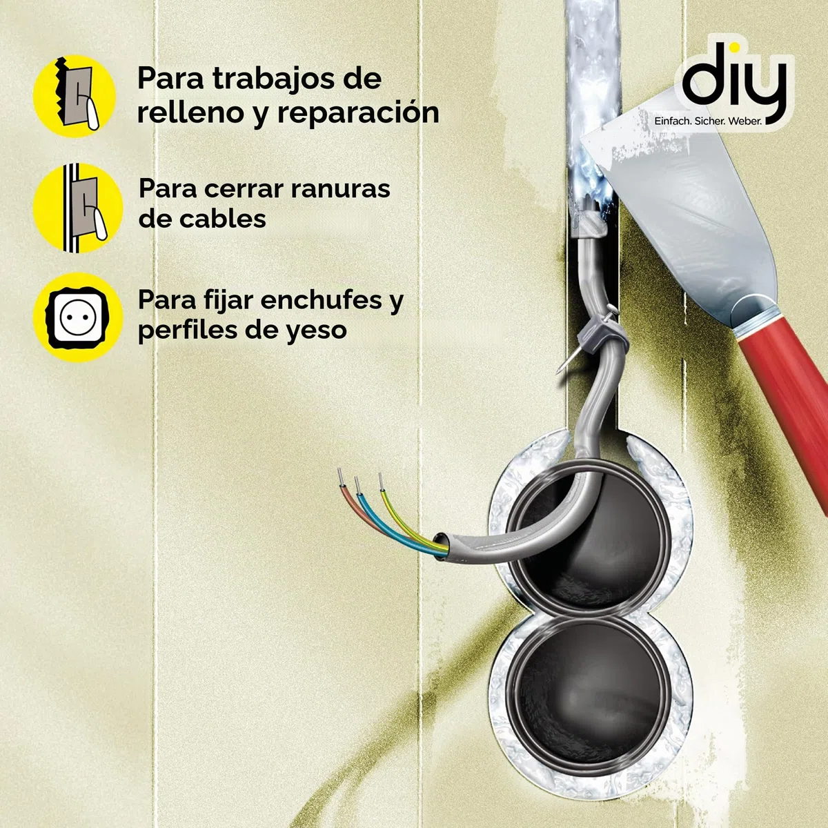 WEBER | Electrikergips 5 kg | endurecimiento rápido, fraguado y muy blanco | para uso en interiores | yeso para construcción de yeso modelado Hobby Yeso