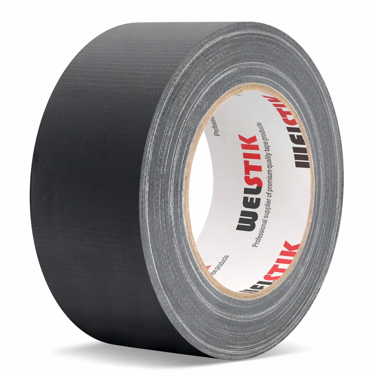 WELSTIK Cinta mate negra 300 micras x 50 mm x 27 m, impermeable, sin residuos, no reflectante, fácil de rasgar, cinta de escena mate