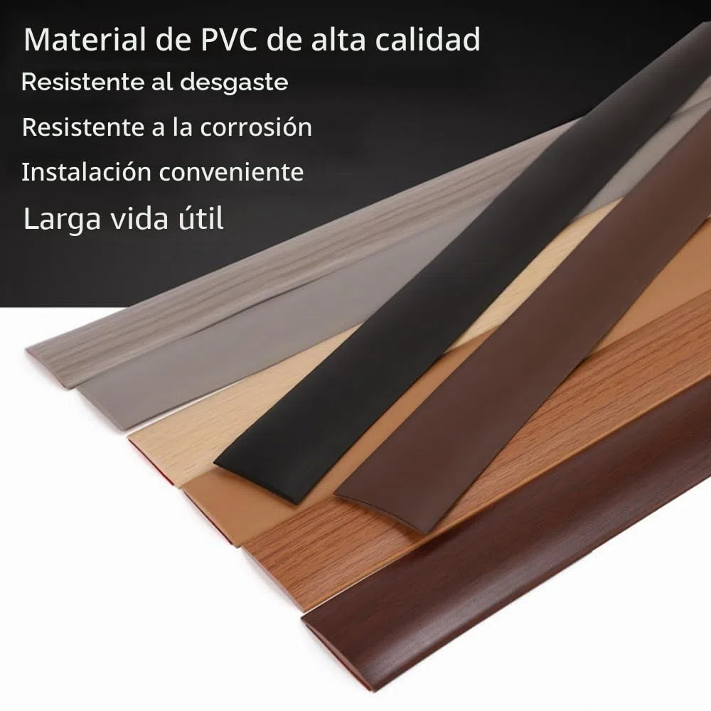 Roble amarillo, cinta autoadhesiva de PVC para bordes de puertas de madera, tira de transición flexible para suelos laminados, cubierta de juntas para puertas y suelos de vinilo