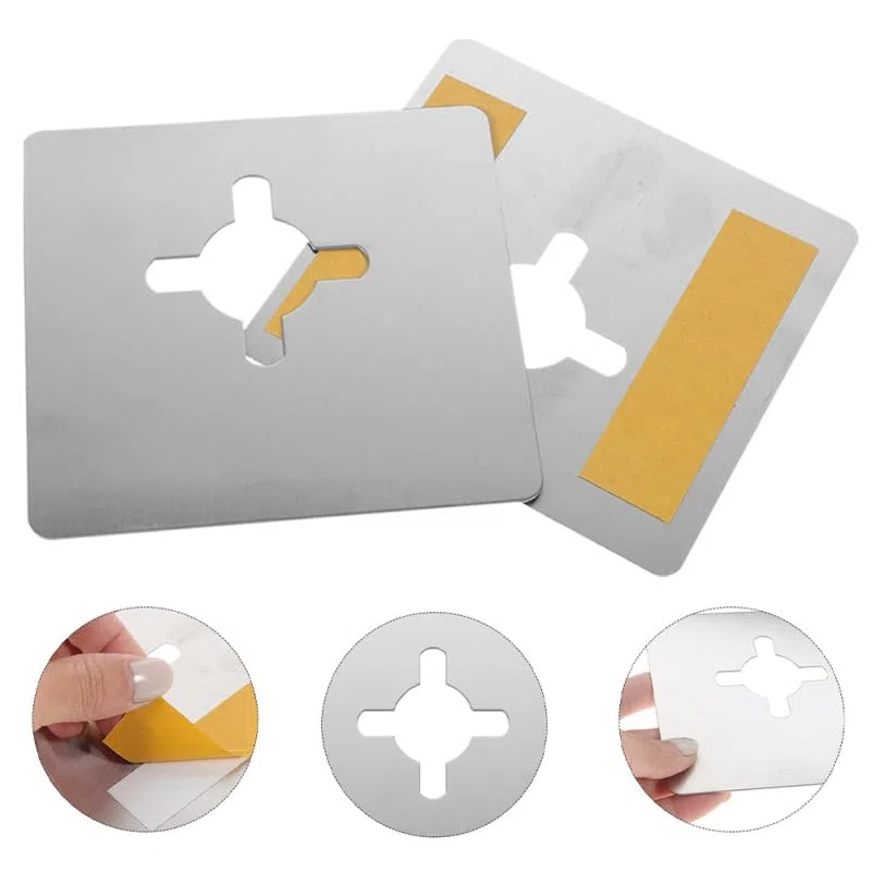 Placas De Refuerzo De Puerta De Acero Inoxidable 4piezas Kit De Reparación De Cerradura Cubiertas De Cerrojo Compatible Manijas Estándar Adecuado Para Hogares y Oficinas