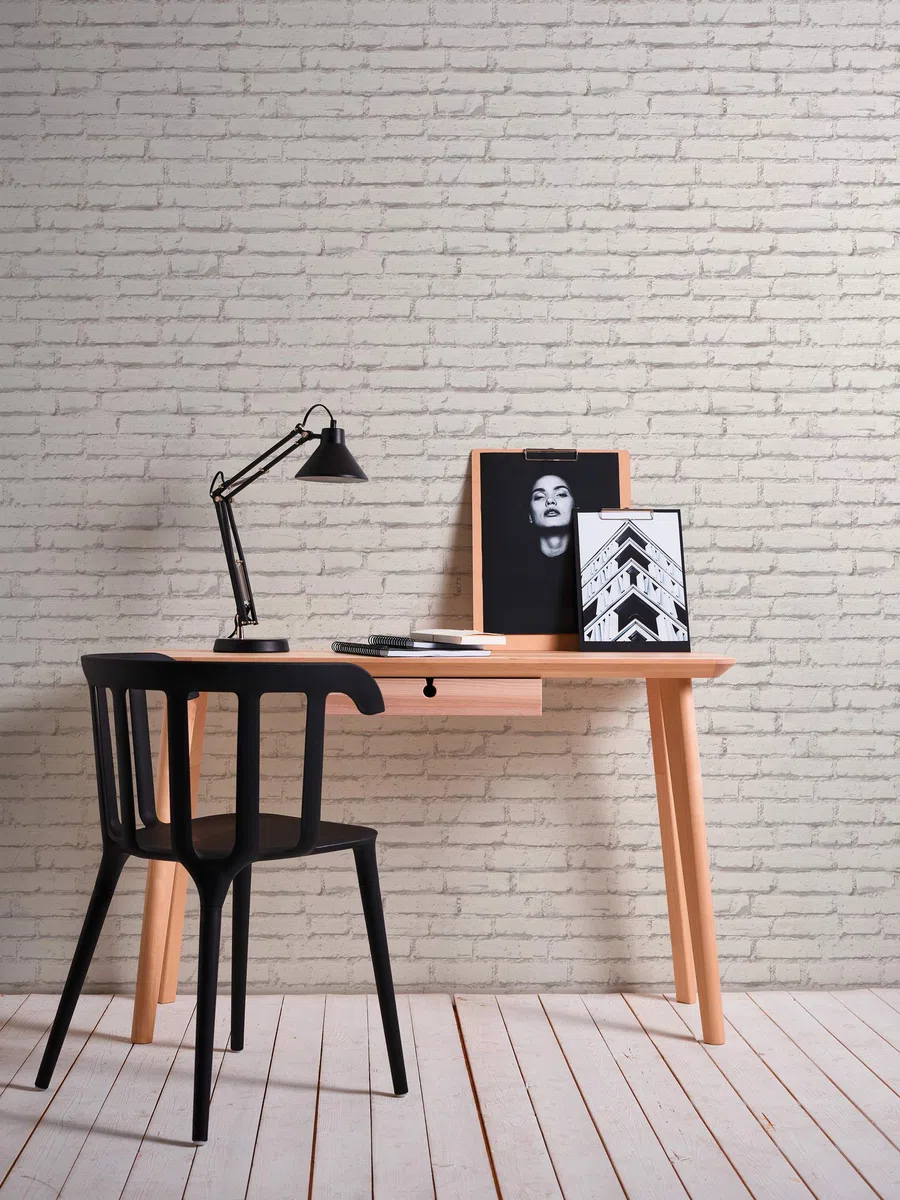 A.S. Création Papel Pintado Efecto Piedra Elements Papel pintado tejido no tejido 10.05 m x 0.53 m Blanco Gris Fabricado en Alemania 319431 31943-1