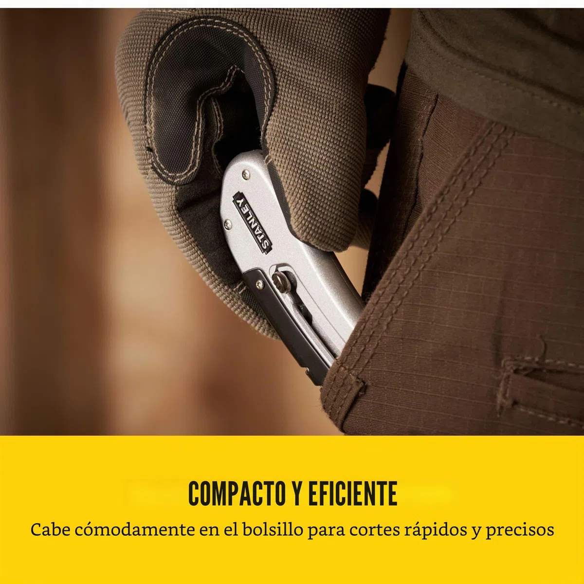 STANLEY Cuchillo de Bolsillo Deslizante, Confiable y Duradero, Para Corte y Recorte Rápido y Fácil, ‎0-10-810