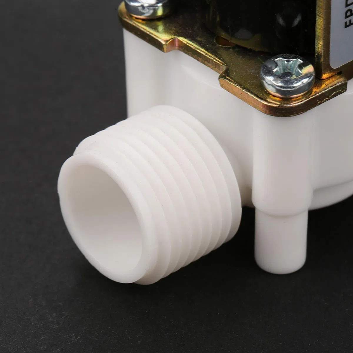 Akozon Válvula de solenoide de agua 12V G1 / 2 "NC Válvula de agua de solenoide de entrada eléctrica para dispensar agua