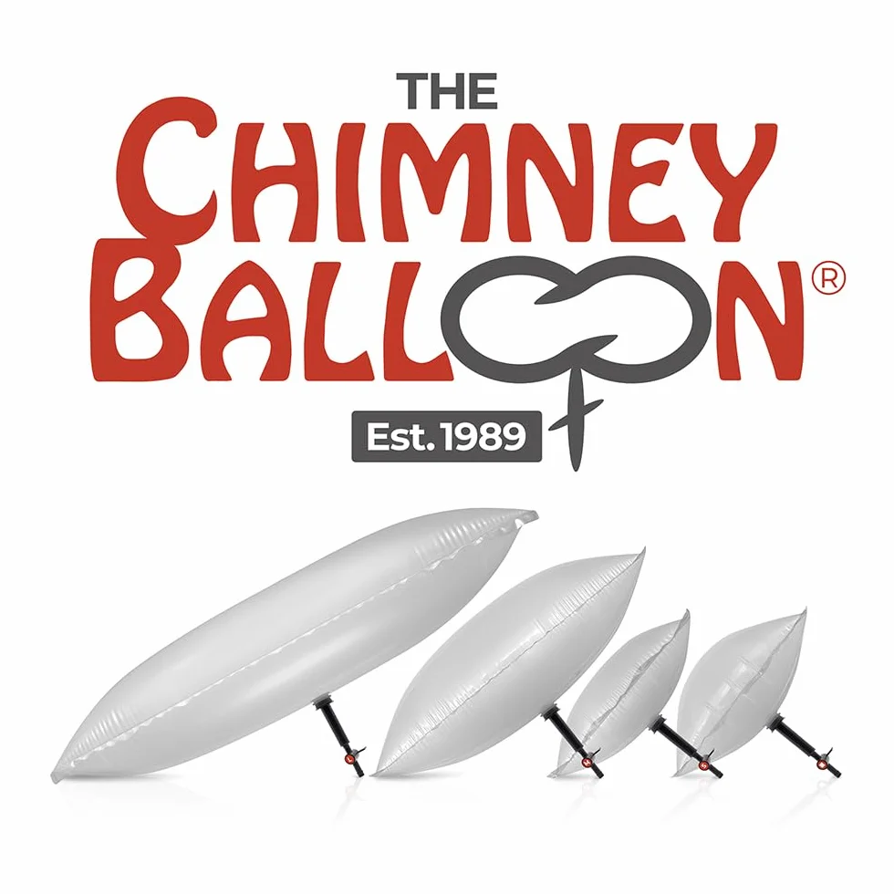 THE CHIMNEY BALLOON 5Y-80Q3-GR4Y Burlete de Chimenea, Transparente, 38cm x 38cm