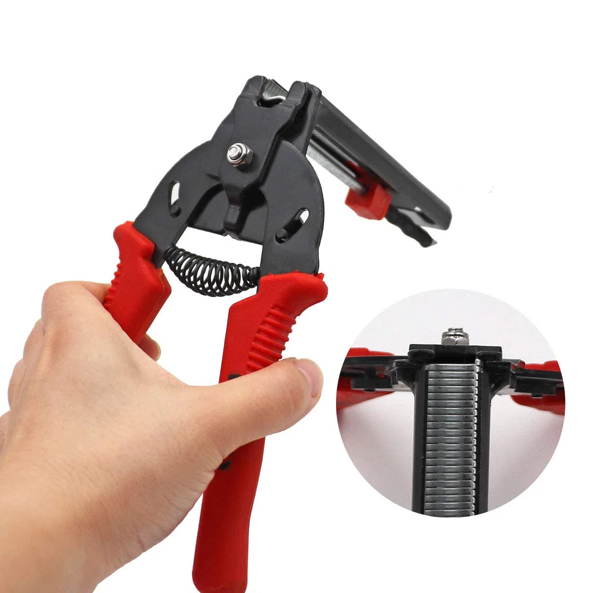 Alicates De Anillo De Cerdo Y 600 Grapas De Clip, Pinzas De Clip M Grapas De Malla Para Pájaros Instalación De Alambre, Juego De Alicates De Malla De Alambre (rojo)