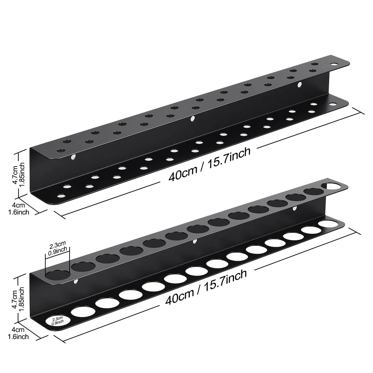 Juego de 2 soportes para alicates y soporte de pared para herramientas, organizador de herramientas resistente para destornilladores, alicates, martillos (garaje, taller, hogar), práctico