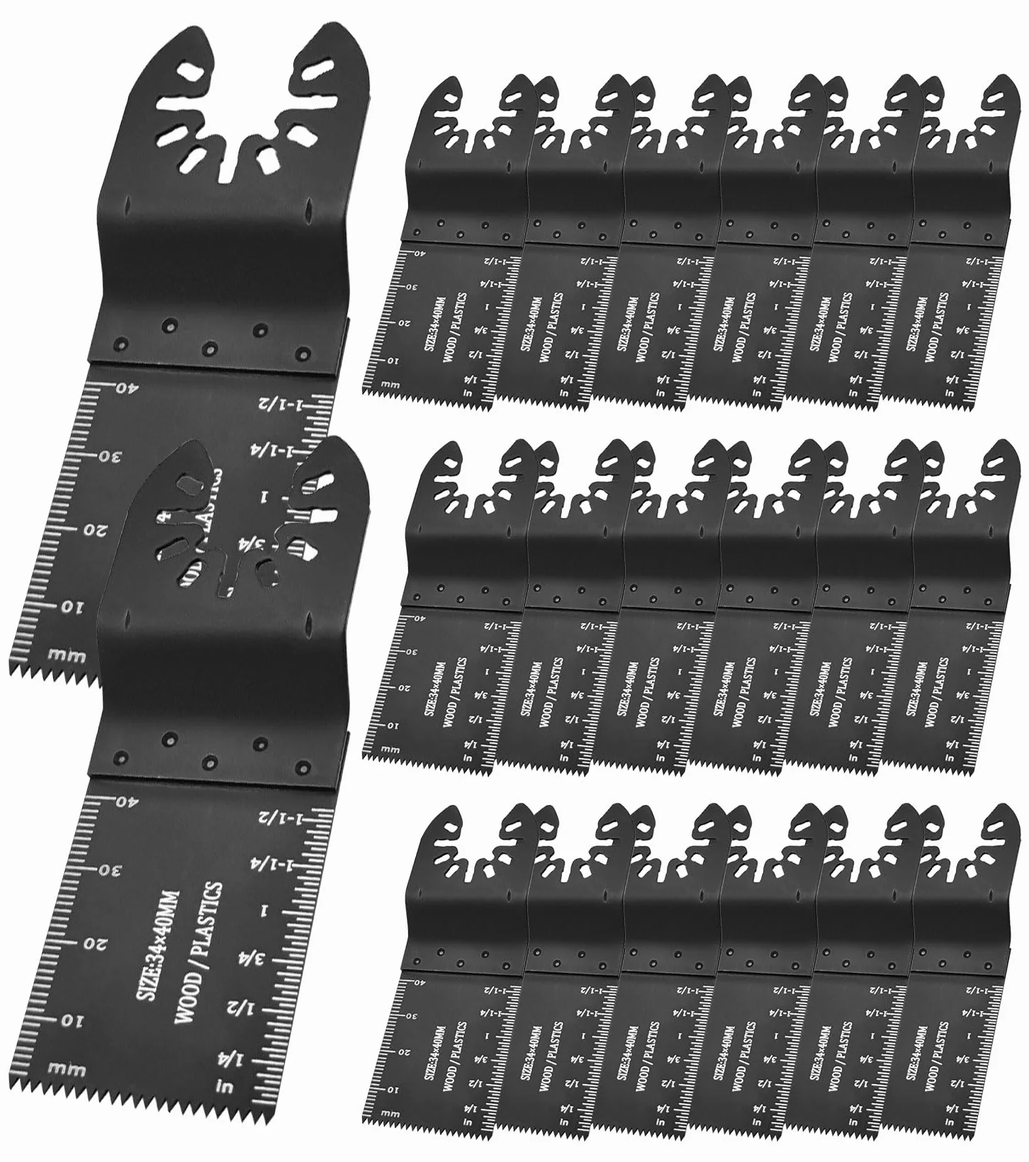 20 PCS Cuchillas Herramientas Oscilantes Multiherramienta de Corte Acero Sierra para Madera Dientes de Carburo para Dremel Fein Multimaster Multitalent Makita Milwaukee Bosch Multitool Accesorios