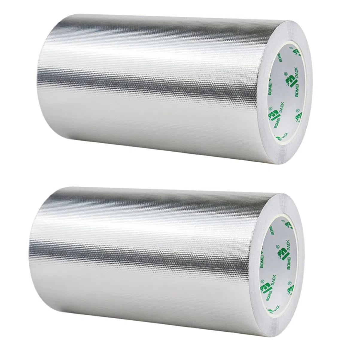 2 Rollos Cinta Adhesiva de Aluminio Aislante Térmico,200mmx10m Rollo de Aluminio Adhesivo de Alta Temperatura de Reparación,Cinta de Aluminio para Sellar Sistemas