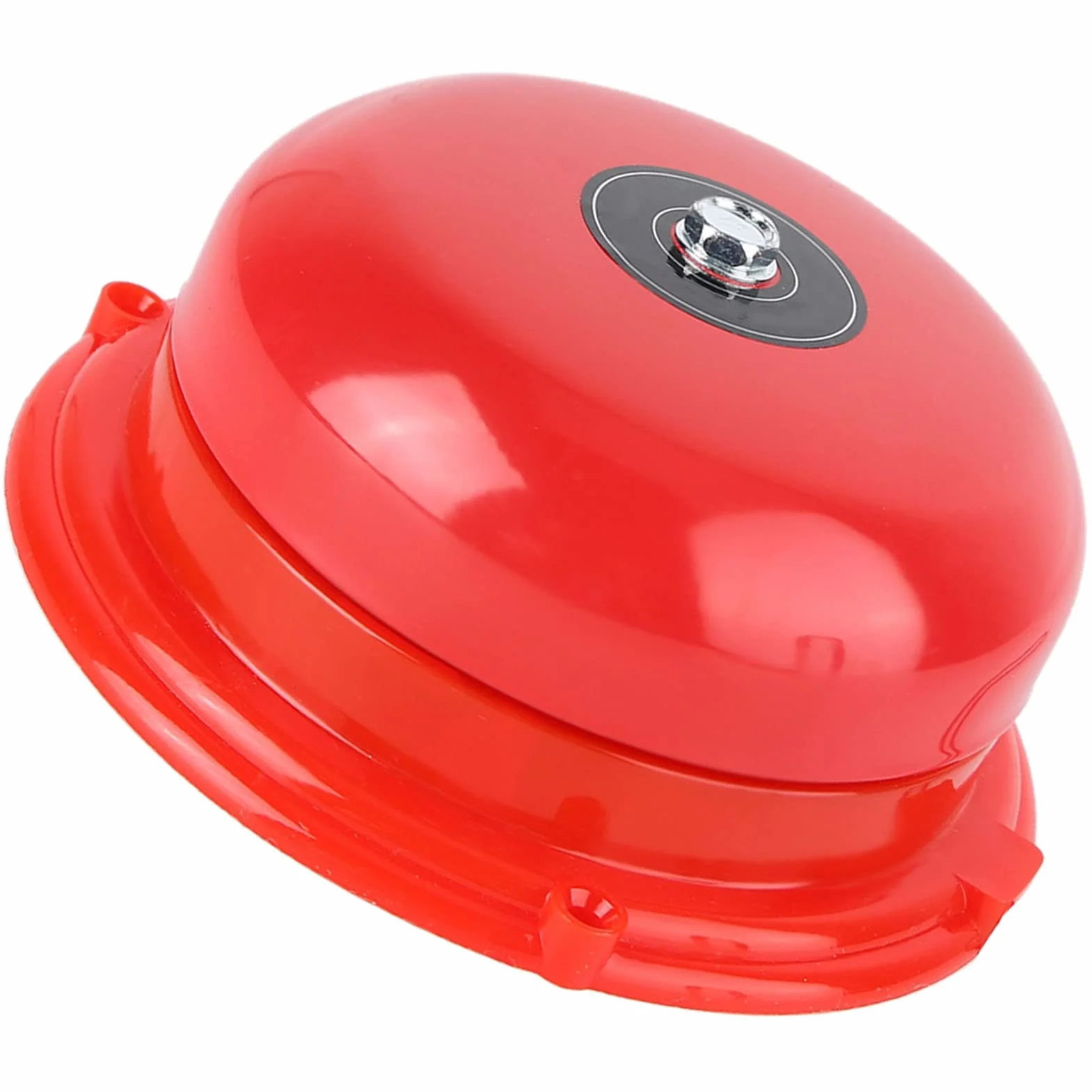 Timbre Eléctrico de Alarma contra Incendios, 4 Pulgadas, Metal, 100db, 220V, Rojo, Montaje en Pared o Techo