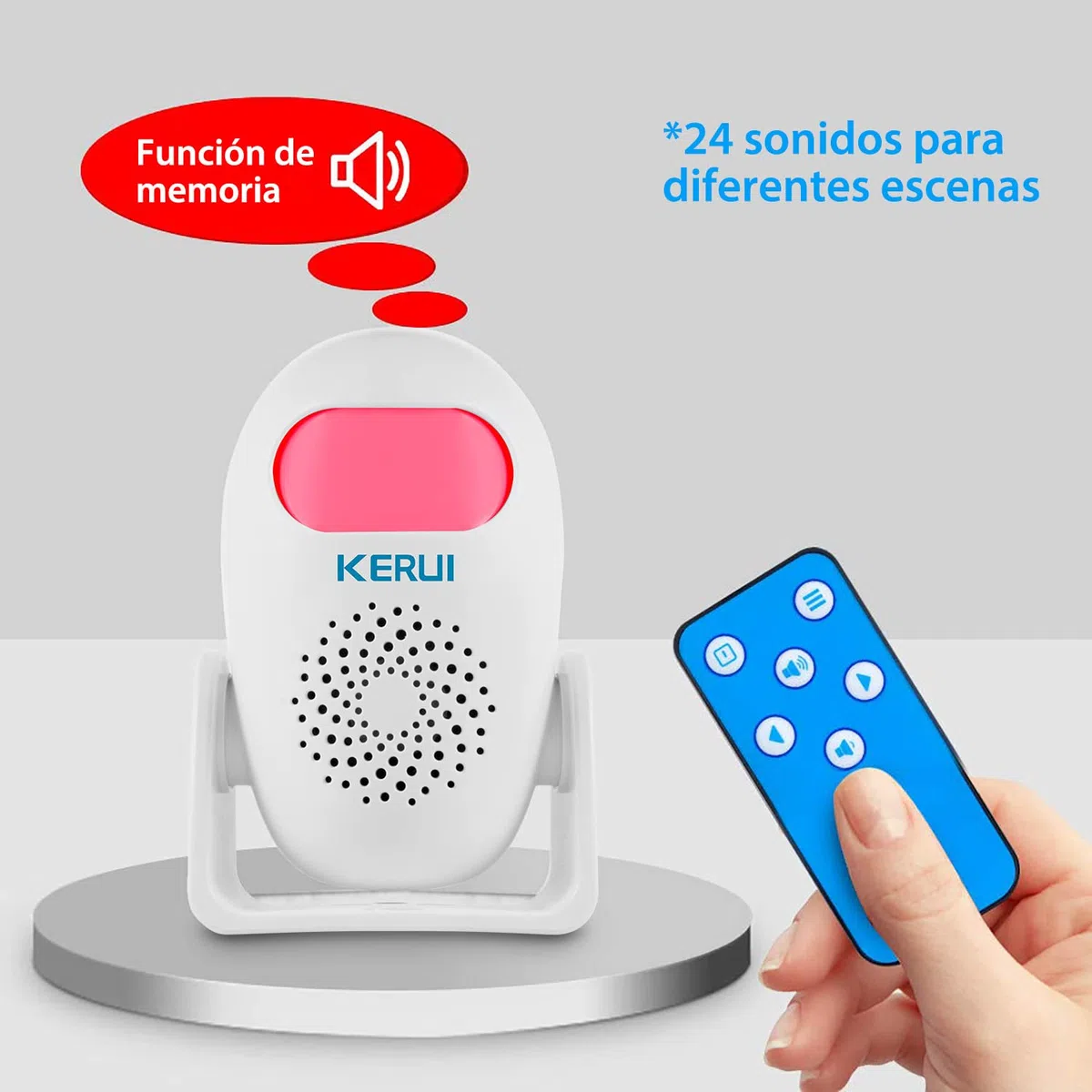 Detector de Paso con Alarma y Sonido, 110 dB, Detector de Movimiento Hue, Apto para LED, Portátil, de Infrarrojos para Exterior, Casa, Entrada