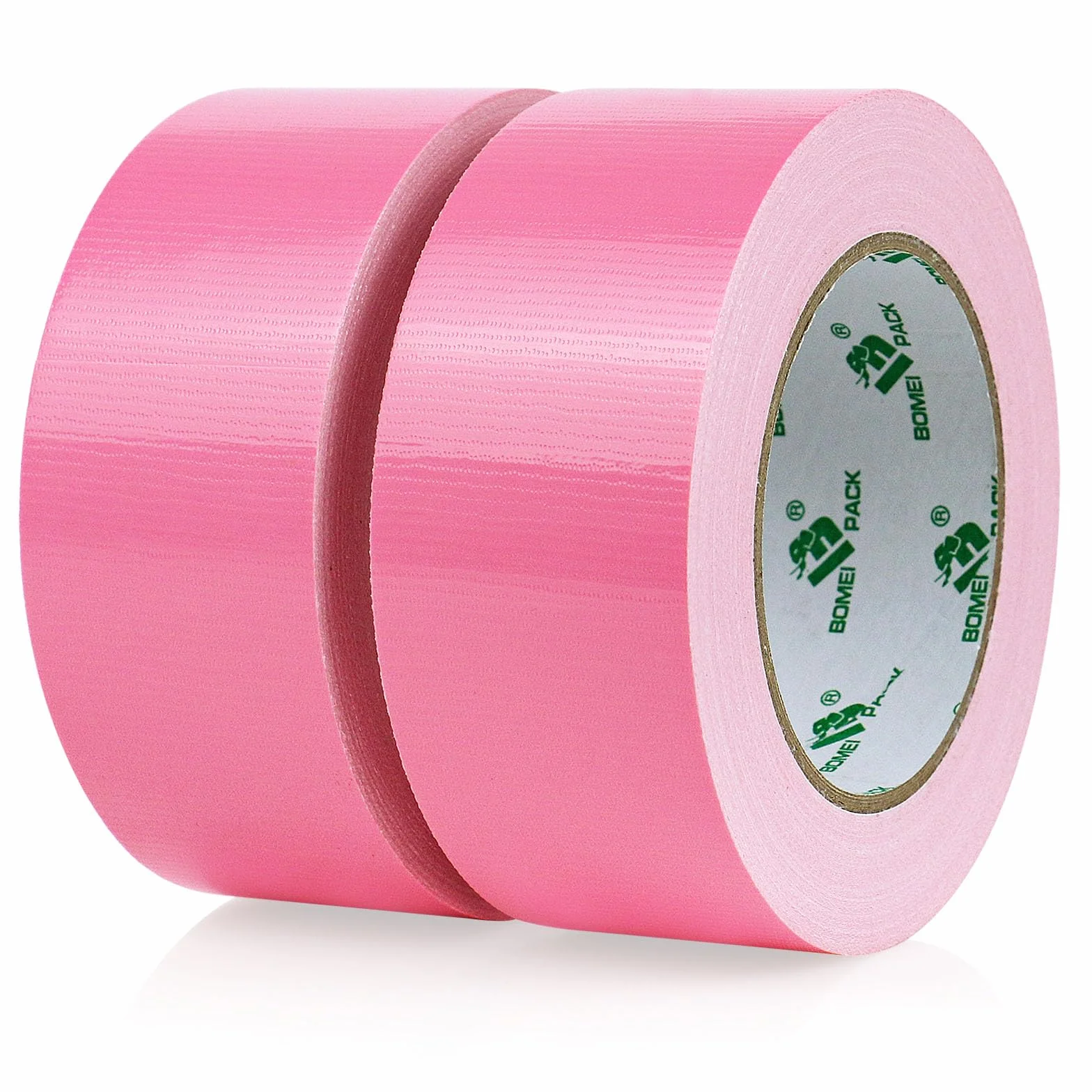 BOMEI PACK 2 Rollos Cinta americana Rosa de 50 mm x 30 m - Cinta de tela resistente adhesiva e impermeable - Para reparar, fijar, reforzar y sellar