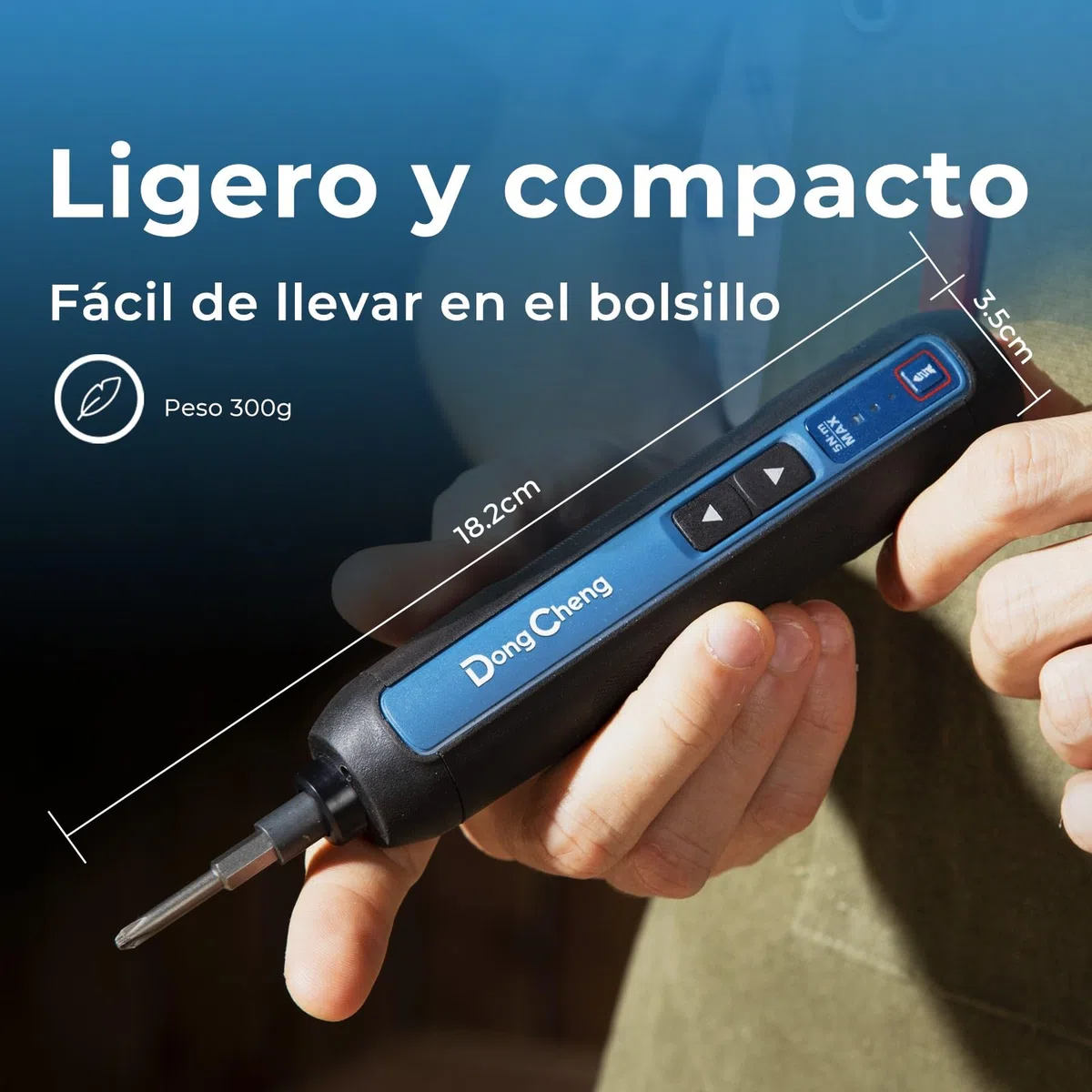 DongCheng Mini destornillador inalámbrico, 4 V, batería de iones de litio de 2000 mAh, 3 par de giro, máx. 5 Nm, luz LED, 8 piezas, puntas de acero S2, ideal para bricolaje y reparaciones
