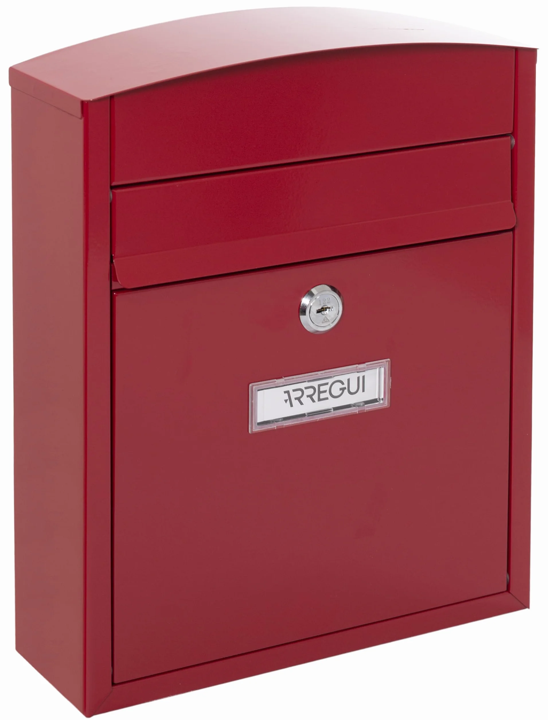 ARREGUI Compact E5736 Buzón Exterior de Acero Tamaño S (Correo DIN A5) | Buzón de Pared Pequeño | Buzón de Correo Individual | Antilluvia | Fácil de Instalar | Rojo