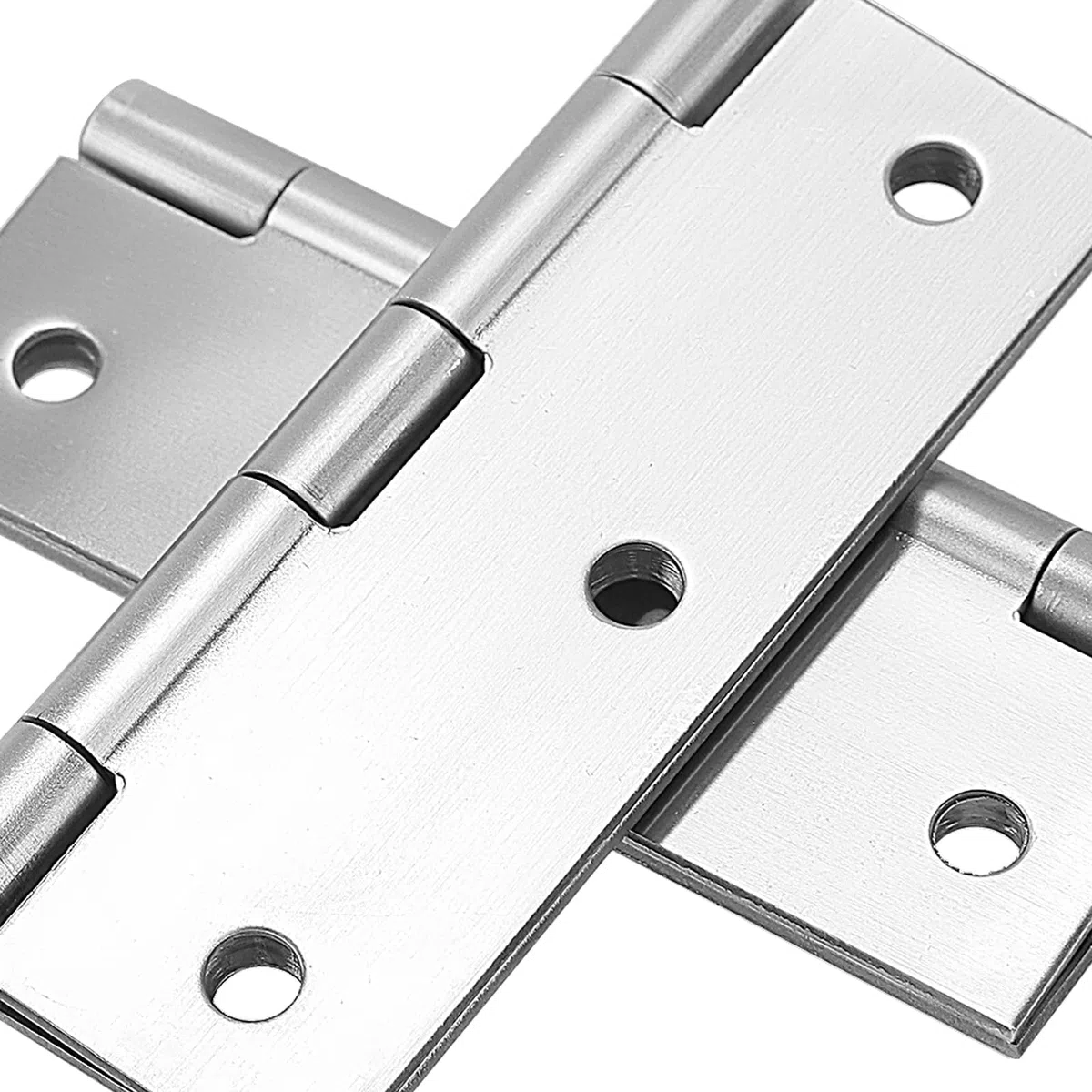 SINJEUN Bisagras de puerta de acero inoxidable, 20 unidades, 75 x 50 mm, bisagras con tornillos, bisagra plegable de acero inoxidable para puertas