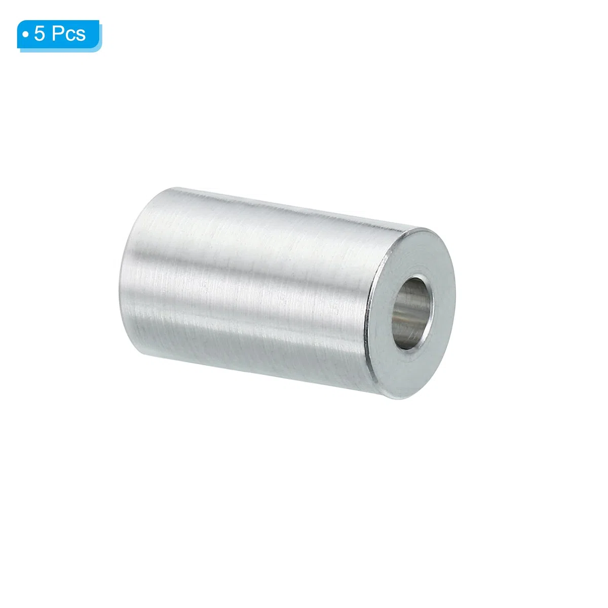 PATIKIL Separadores de Aluminio M6 5 Piezas Espaciadores Metálicos de Aluminio 6,2mm ID x 15mm OD x 30mm Longitud Aluminio Redondo Tornillo Separador Para Tornillos de 1/4" O M6