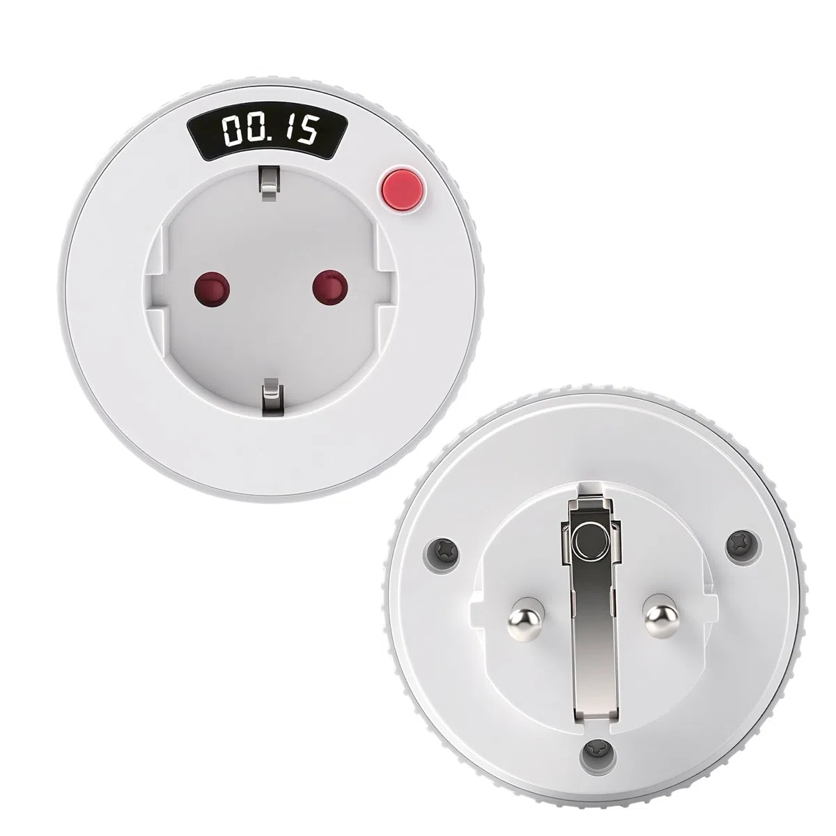 Temporizador Enchufe Inteligente WiFi Tuya Control Cuenta atrás Temporizador AC230V 16A 3680W Pantalla LED 15 min intervalo 24 Horas Enchufe programable WIFI02