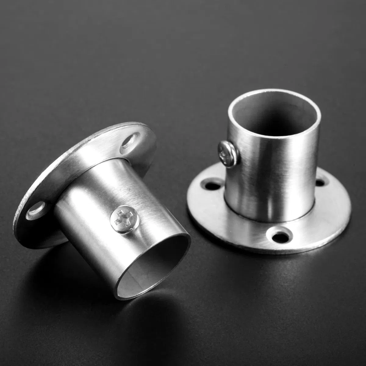 4 piezas de bridas de acero inoxidable para armario, tubería, soporte y montaje, conexión entre tubos, soporte para perchas de 22 mm