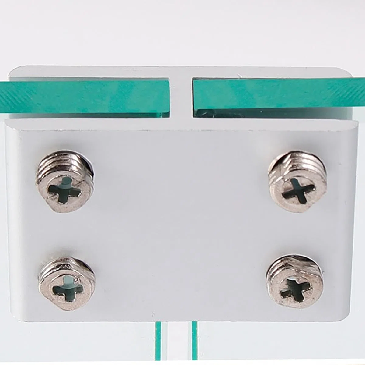 Abrazaderas de Vidrio 4 Piezas Soporte Vidrio 10mm-12mm Soporte Estante Cristal Abrazadera de Aleación de Aluminio para Gabinete Escalera Ducha Pared Clavijas Ajustables, 180 Grados