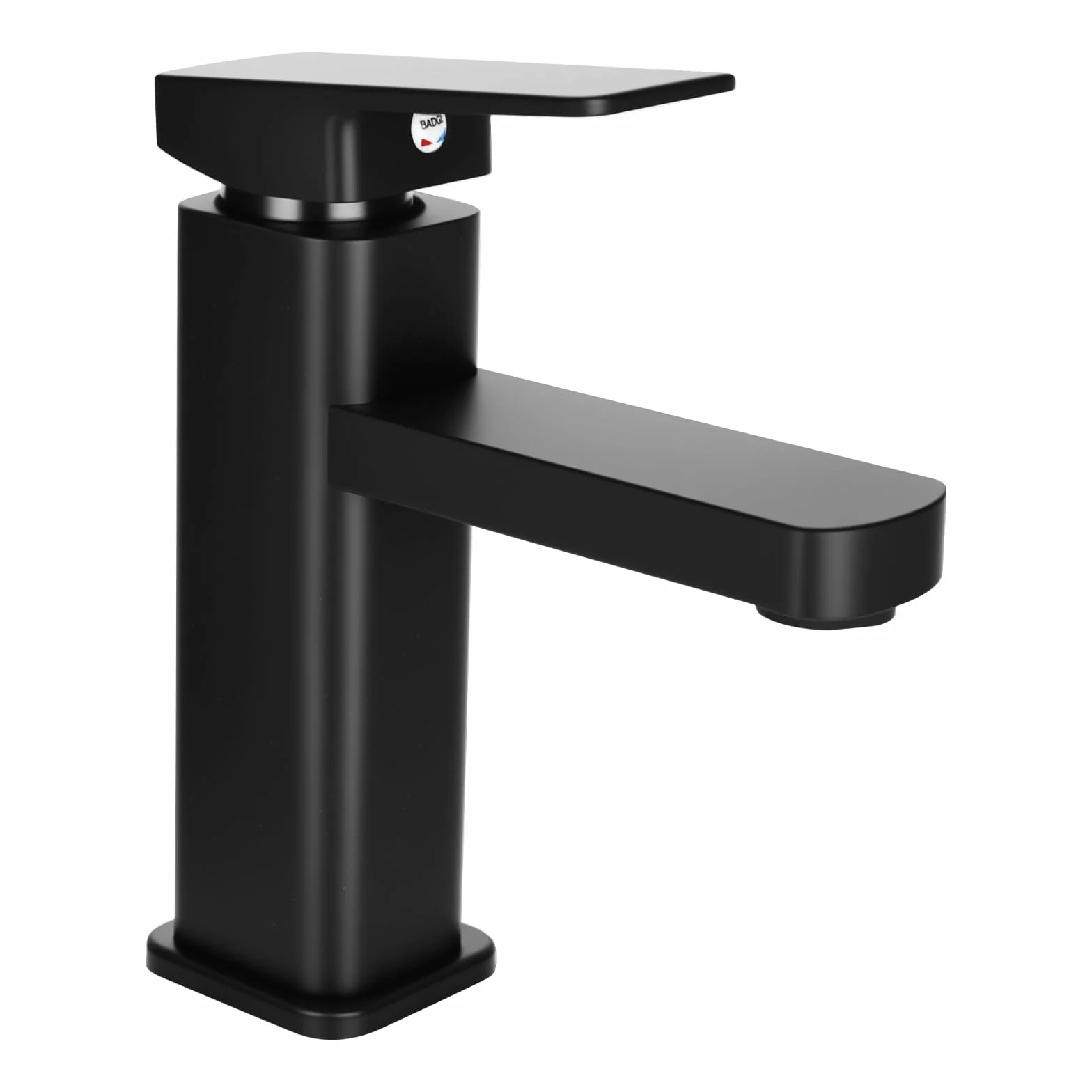 Grifo de Baño Llave de Lavabo Armadura Negro Mezclador de Lavabo Grifo de Agua Fría y Caliente Mezclador de Una Maneta Negro Mate Armadura de Baño para Baño Fregadero Acero Inoxidable Latón