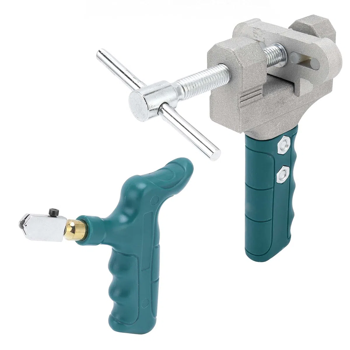 Kit de corte de vidrio, herramienta manual para cortar azulejos, hoja de acero de aleación de alta dureza con alicates trituradores, abridor portátil de azulejos de cerámica para