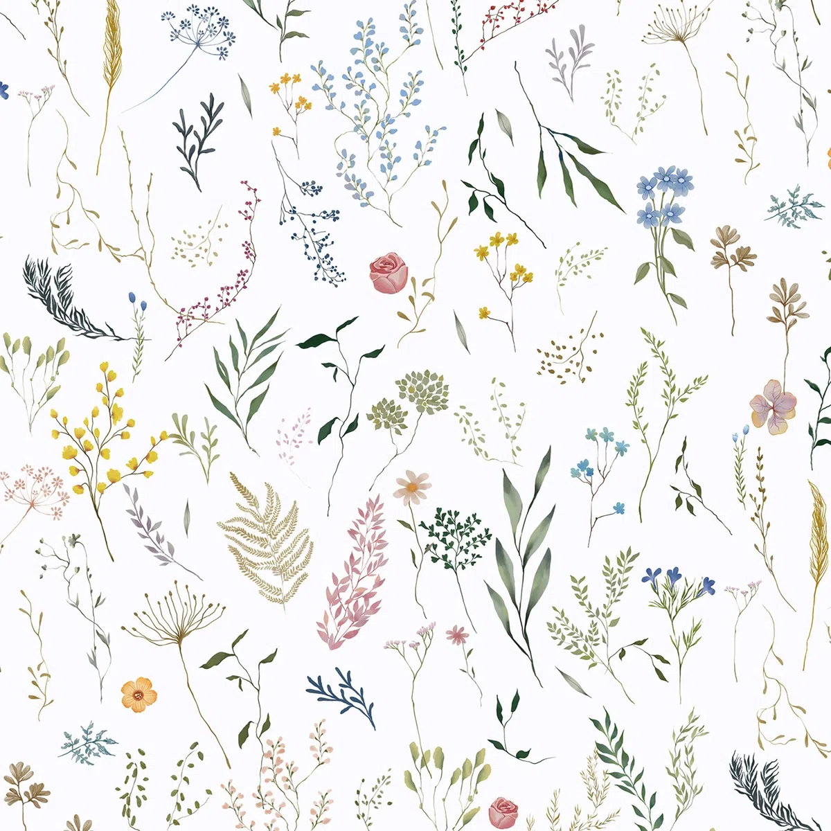 CiCiwind Papel pintado autoadhesivo con flores, 41 x 300 cm, color blanco, con hojas de flores, papel pintado reforzado de vinilo, resistente al agua, para pared, armario y decoración de muebles