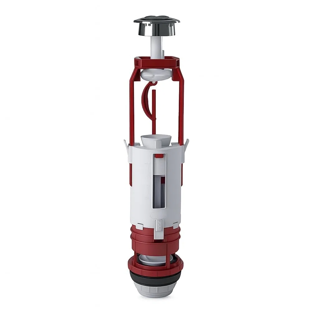 Jimten - Mecanismo Universal de Descarga WC Doble Pulsador S-584| Ahorro de Agua 3/6 L | Compatible con Cisternas Roca, Gala, etc. | Fácil Instalación y Altura Regulable