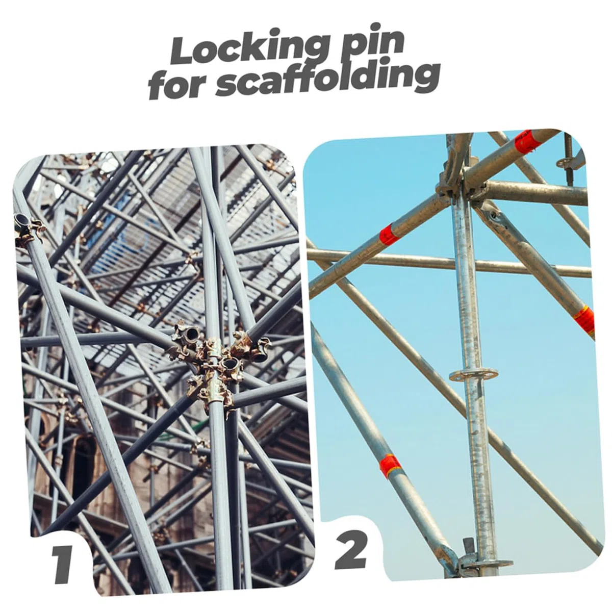 SHINEOFI 10 Piezas de Pasadores para Andamios de Hierro Galvanizado, Accesorio Fácil de Usar y Desmontar para Suministro y Reemplazo de Andamios Exteriores