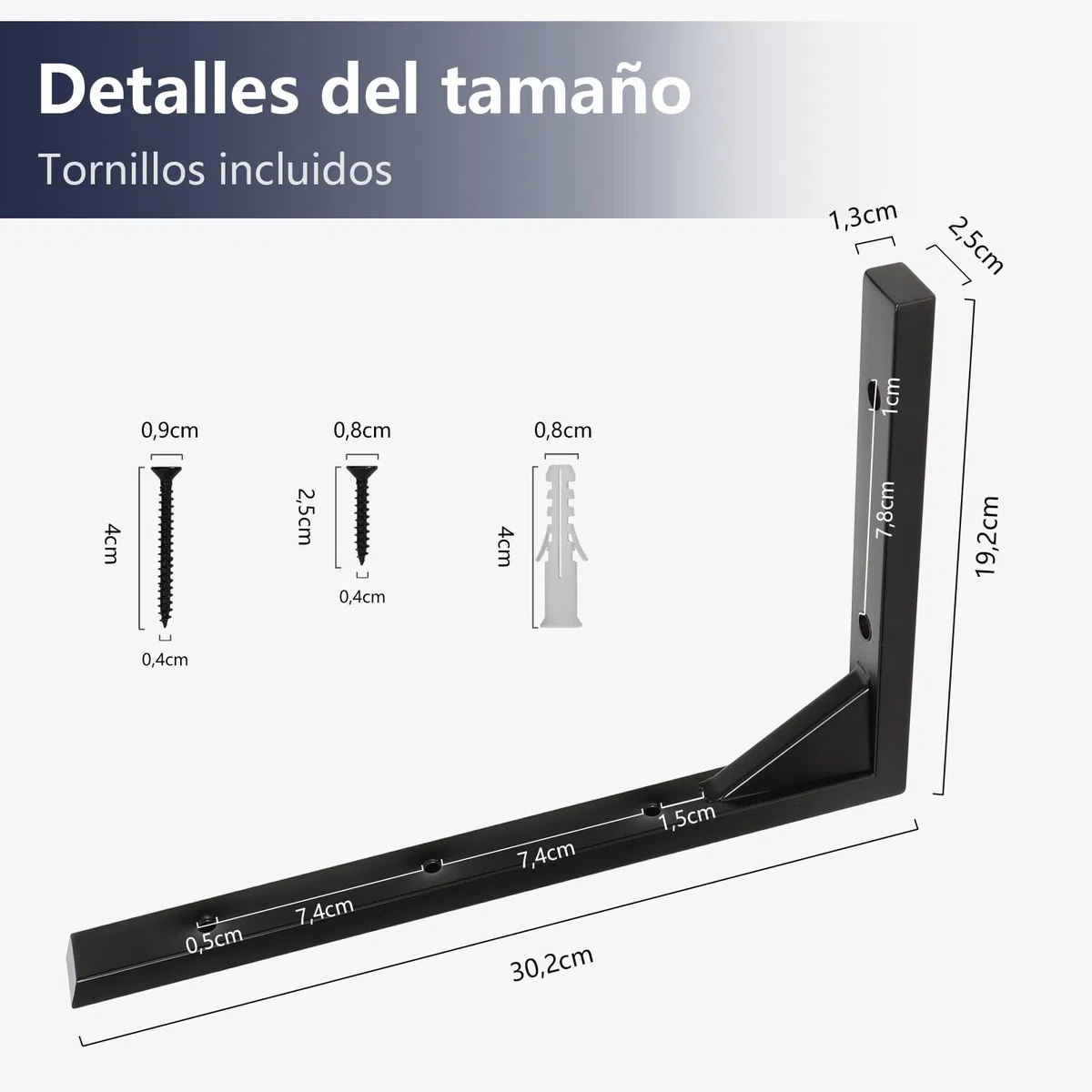 Terafeels 4 Piezas Soportes para Estantes Negros de Acero Inoxidable, Escuadras en L con Refuerzo Triangular, Diseño Hueco, Incluye Tornillos y Tacos, soporte baldas pared 30 cm