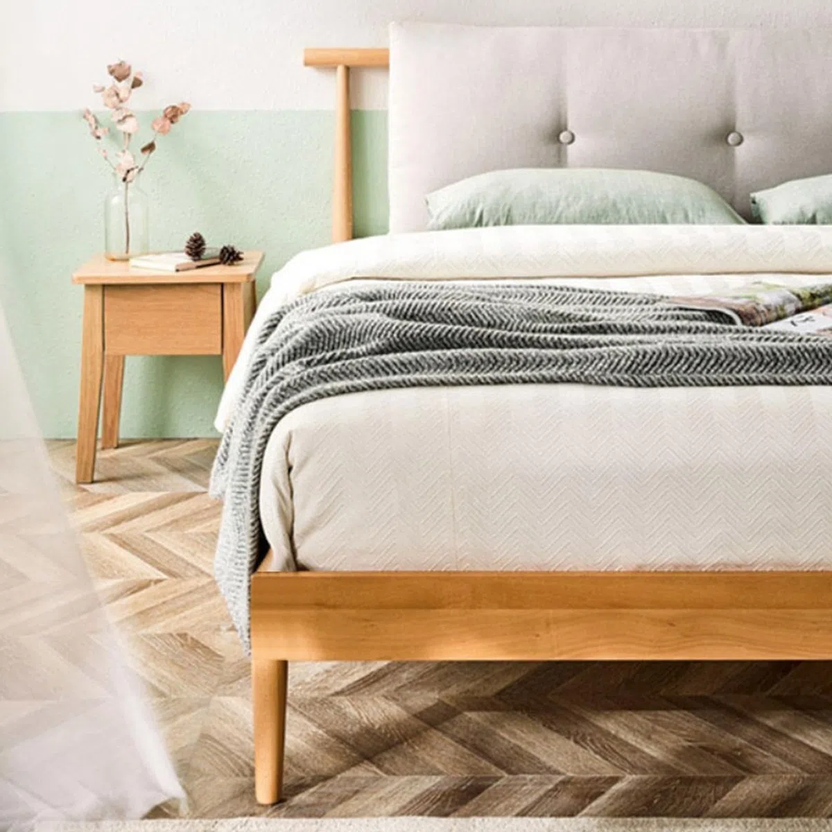 6 Piezas Patas para Muebles Madera 15cm Pies para Muebles con Placa de Montaje Tornillos y Protectores de Suelo Patas para Cama Mesa de Té Sofá Cajonera Mueble TV