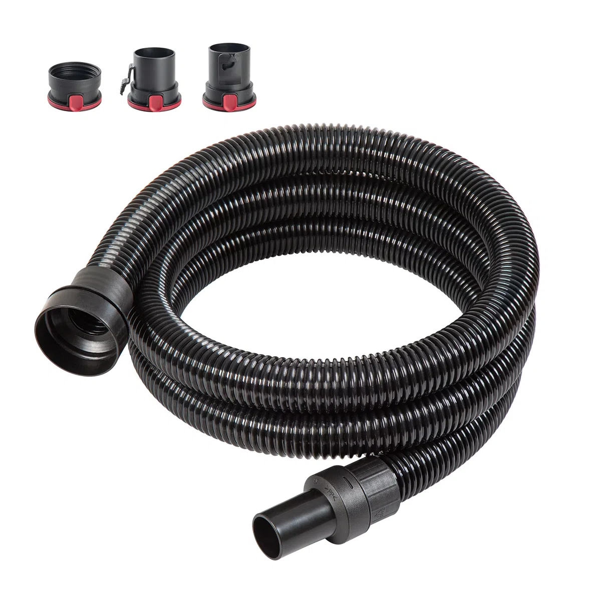 Vacmaster Kit de manguera de aspiración y extensión de 35 mm, 2,5 m, manguera de EVA universal con cierre rápido, cierre a presión y conexión de rosca