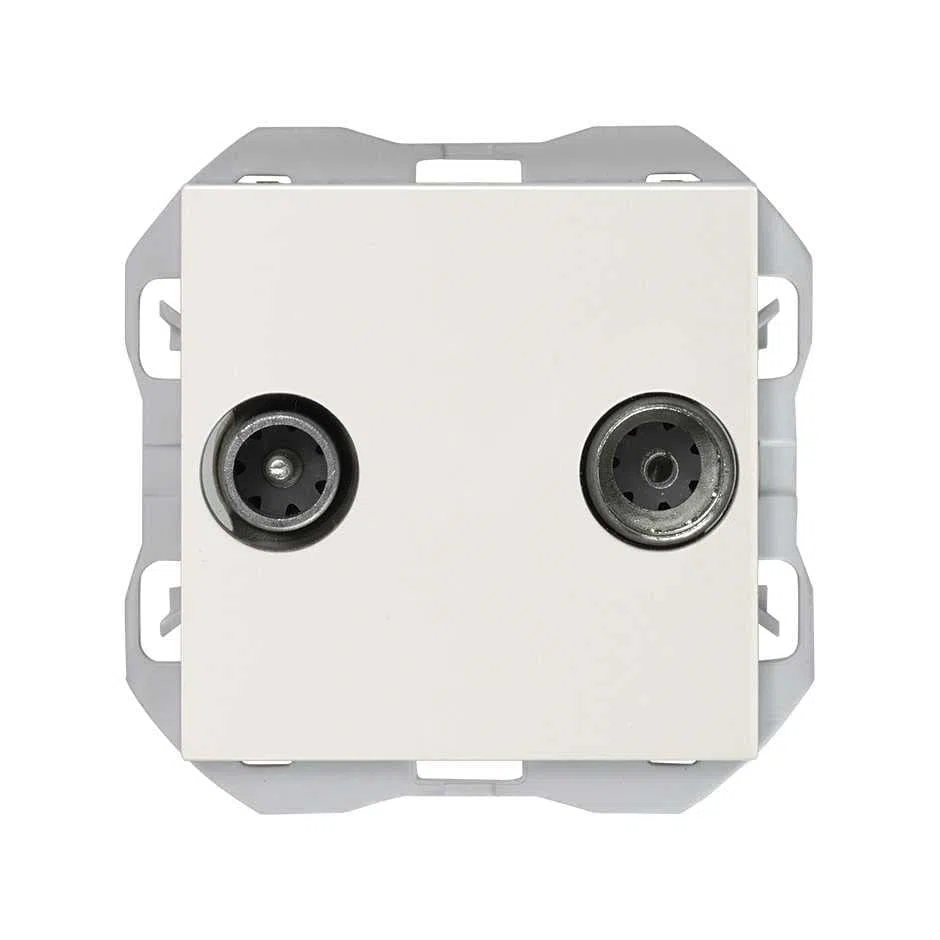 Toma antena R-TV+ SATintermediaSimon 20000487-090 Simon 270Blanco