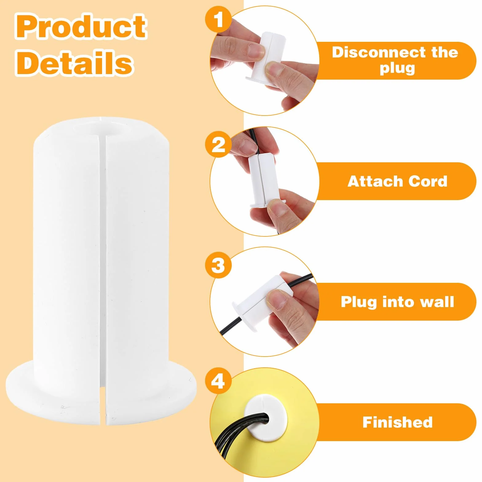 8 pasacables de pared para Starlink, kit de gestión de cables Wall Grommets Starlink, pasacables para cables para orificio de pared de 3/4 pulgadas, enrutador de cable Starlink y adaptador Ethernet