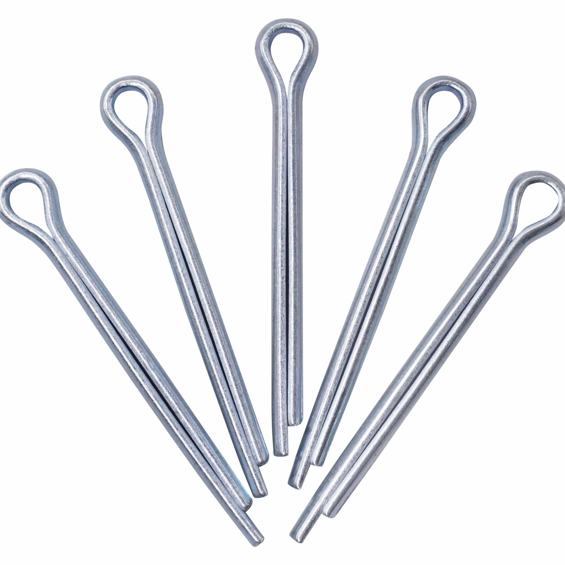 SKIR'CO (40 uds) Pasadores de chaveta de acero zincado 4 x 40 mm, Pasadores partidos, DIN 94, Pasadores de chaveta de metal