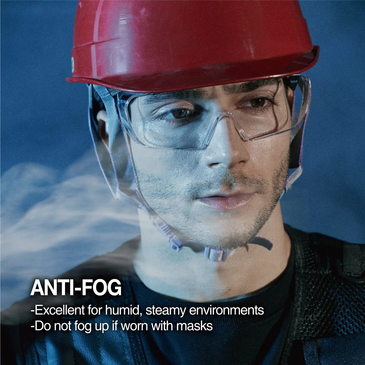 DEX FIT SG210 OTG Gafas de protección superpuestas, protección de ojos Z87, resistentes a los arañazos y antivaho, ajustables para mujeres y hombres, protección UV